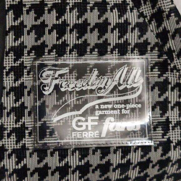 Gianfranco GF FERRE Womens Houndstooth Single Button Shawl Collar Blazer Jacket - Picture 7 of 8